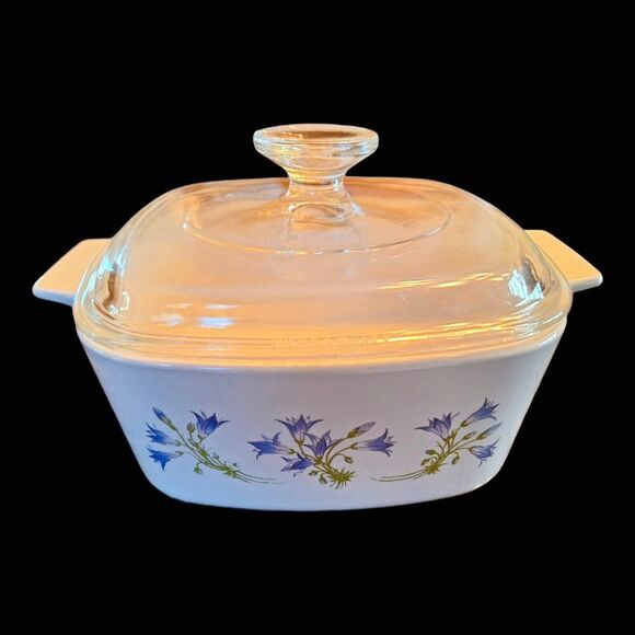 CorningWare Blue Dusk Covered Casserole Dish 1.5L with Pyrex Lid USA 1994 CLEAN - Picture 1 of 11